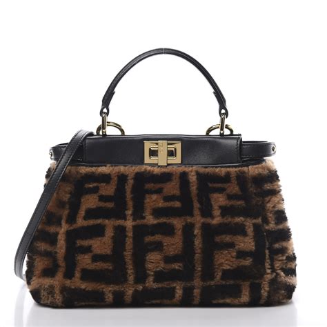 fendi peekaboo mini size|fendi peekaboo mini shearling.